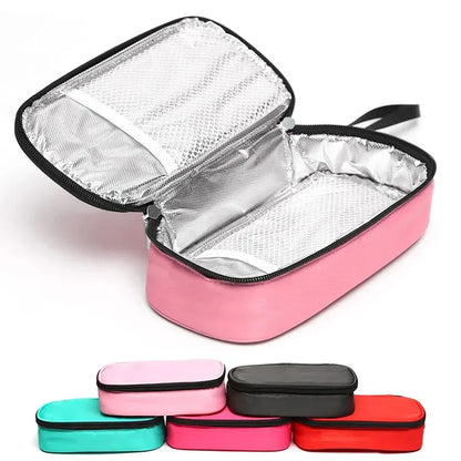 5-Color Portable Insulin Cooling Bag — Waterproof Thermal Diabetic Pill Protector, Gel-Free Insulated Cooler