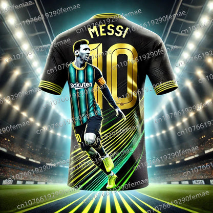 Classic Messi Size 10 Football Jersey – Breathable, Sweat-Wicking T-Shirt for Men, Training & Daily Matches