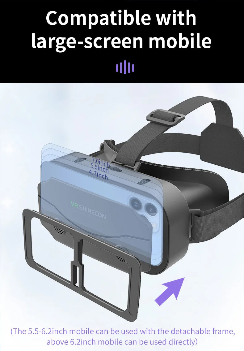 Shinecon 3D VR Glasses – Virtual Reality Headset with Controller for Smartphone Gaming