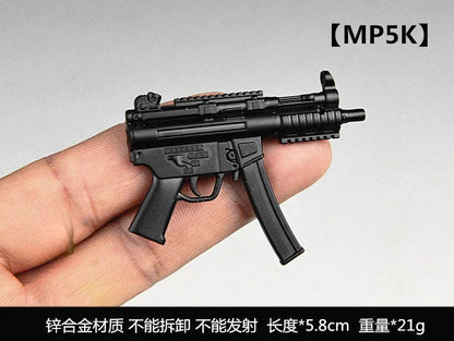 1/6 Scale Miniature Gun Set – Plastic P92, M1911, 98K, MP5K Rifles for 12" Action Figure Doll Accessories