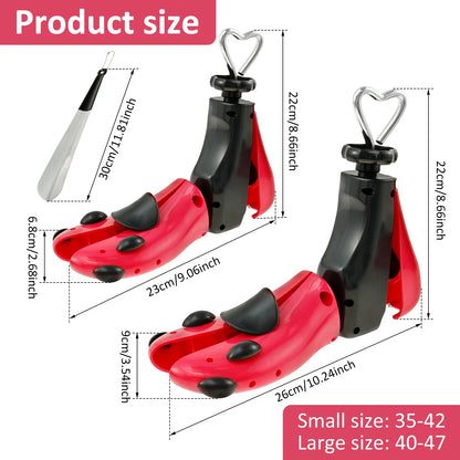 1/2 PCS Universal Adjustable Shoe Stretcher – Boot & Sneaker Widener with Steel Shaft for Men and Women