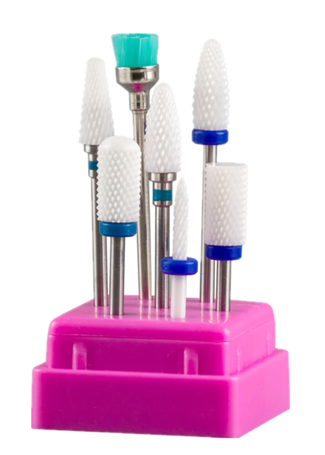7pcs Nail Art Tungsten Steel Milling Cutter Set - Ceramic Nail Drill Bits for Electric Nail Machine & Pedicure Tool Accessories