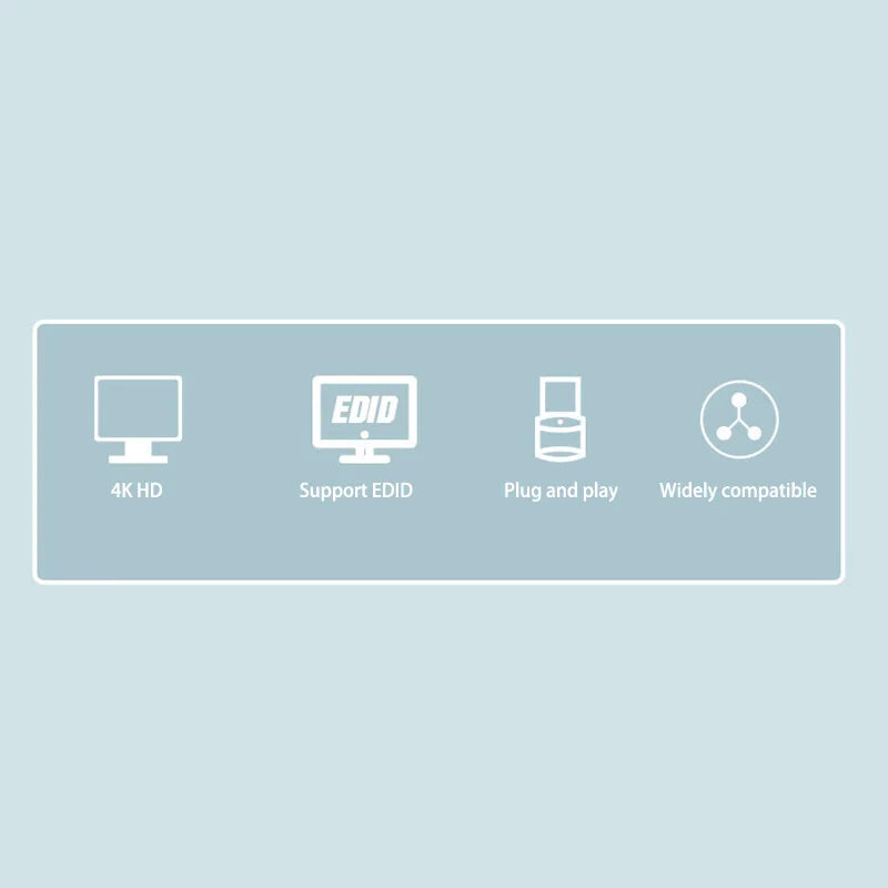 4K HDMI Virtual Display Adapter — High-Resolution Wireless Streaming Emulator & Dummy Plug