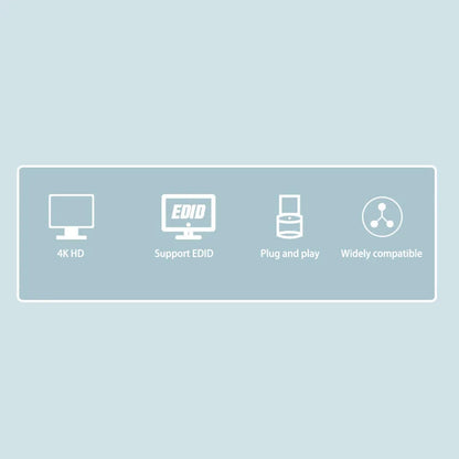 4K HDMI Virtual Display Adapter — High-Resolution Wireless Streaming Emulator & Dummy Plug