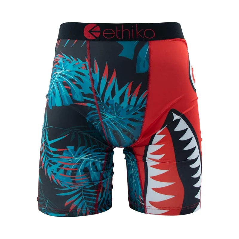 ETHIKA Men’s Sexy Breathable Boxer Shorts Plus Size S-3XL Swimming Underwear Trunks