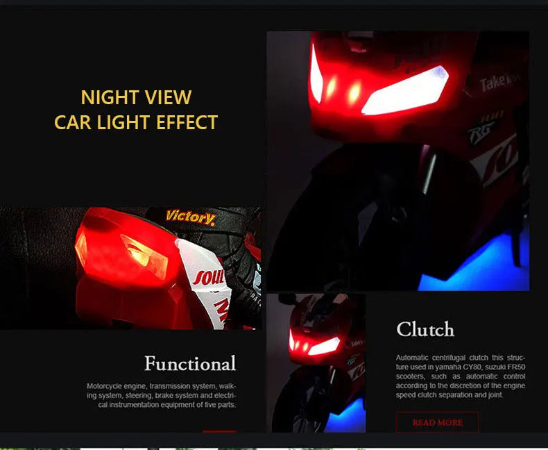 1/6 Scale RC Electric Racing Motorcycle – High-Speed 4CH Remote Control Drift Car Toy for Boys