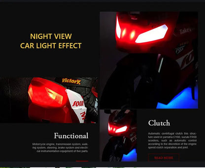 1/6 Scale RC Electric Racing Motorcycle – High-Speed 4CH Remote Control Drift Car Toy for Boys