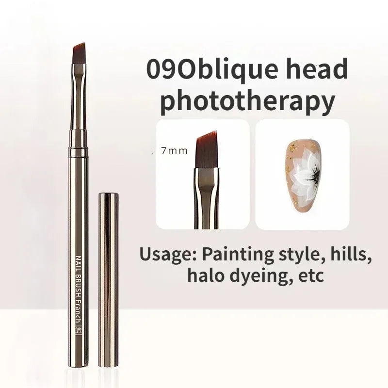 Nail Art Liner Brushes – Striping & Drawing Pens for Elongated Lines, 6–25mm Professional Manicure Design Tools