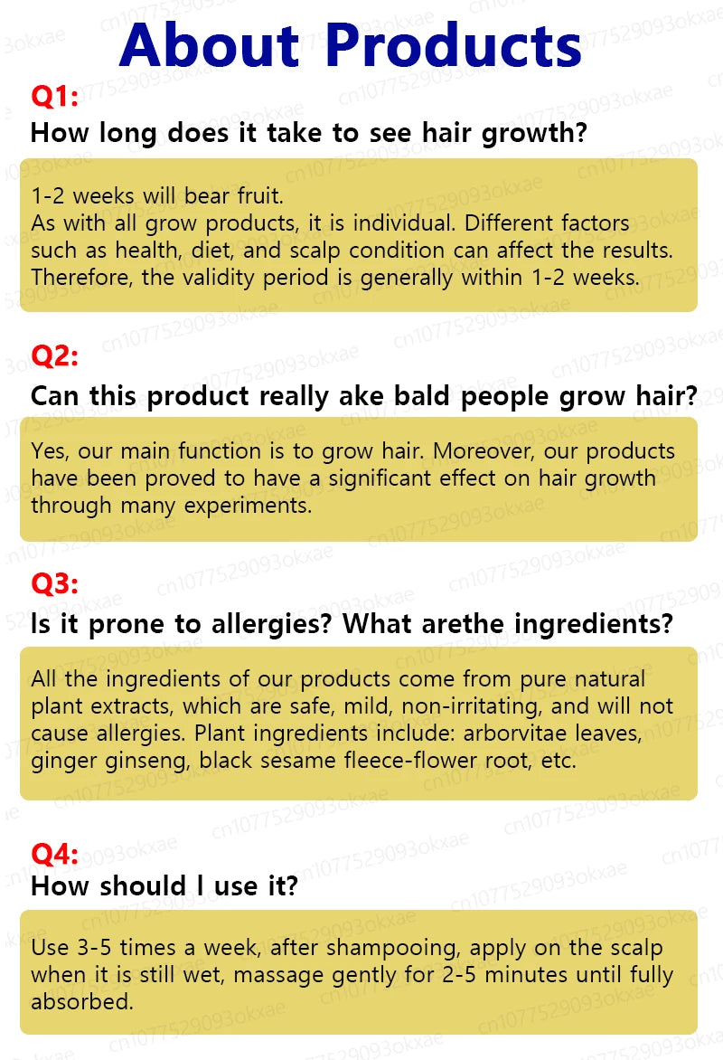 WPRBREGT Blue Hair Growth Serum — Essential Oil for Thicker Hair, Anti-Baldness Treatment