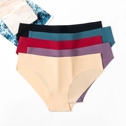 TrowBridge 5PCS Women's Seamless Panties Set – Comfortable Sport Briefs, Soft Breathable Lingerie Underwear