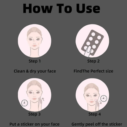 Black Star Hydrocolloid Pimple Patches - Bulk Acne Stickers with Tea Tree Oil, 240/480/800 Pieces