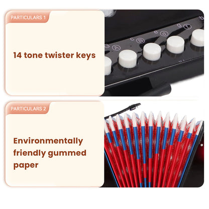 Kids Beginner Button Accordion - 2 Bass Educational Musical Instrument with Belt for Practice