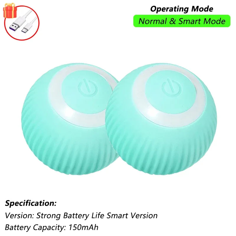 Cat Interactive Ball Toy – Automatic Rolling Ball with Tail, Rechargeable Smart Pet Toy, Intelligent Mouse for Cats