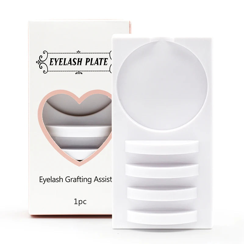 Reusable 2 in 1 Acrylic False Lashes Stand Pad & Glue Holder – Eyelash Grafting Assistor Tool