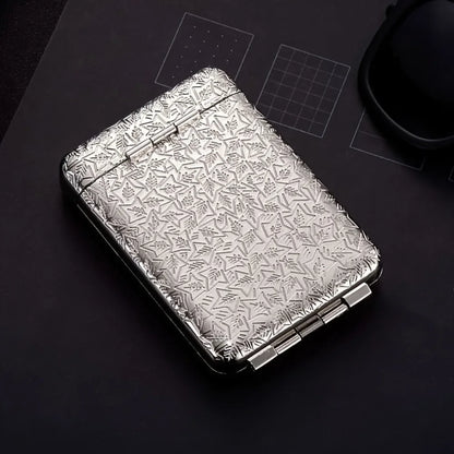 Vintage Engraved Cigarette Case - 16-Piece Capacity Pocket Tobacco Storage Box, 84mm Smoking Accessory Holder
