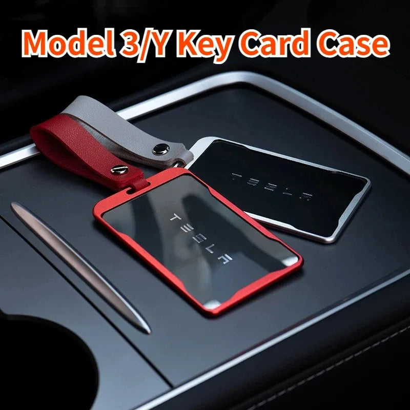 Tesla Model 3 & Model Y Key Card Protector Case – Aluminum Alloy Protective Frame Bezel Holder Tesla Accessories Cover