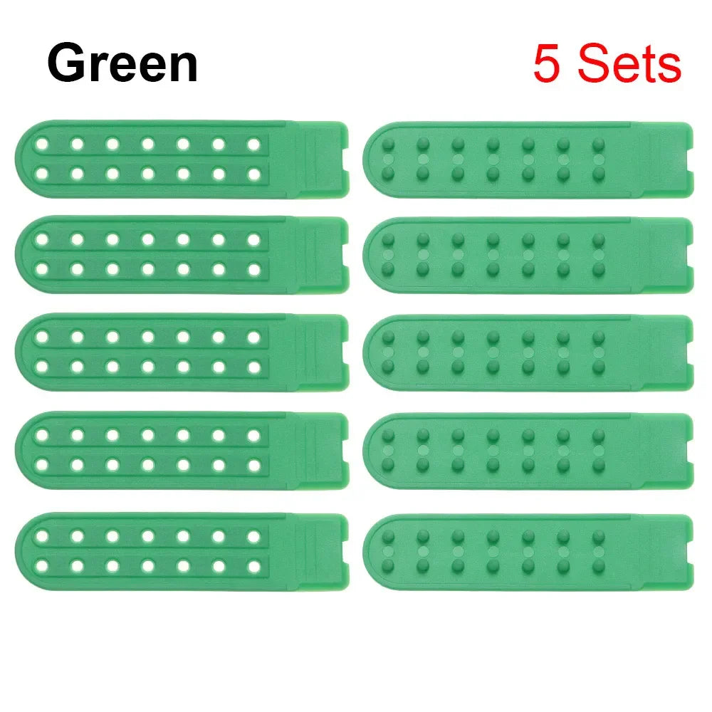5 Sets Snapback Strap Replacement - 7 Hole Colorful Hat Repair Buckle Clips for Baseball Cap Accessories