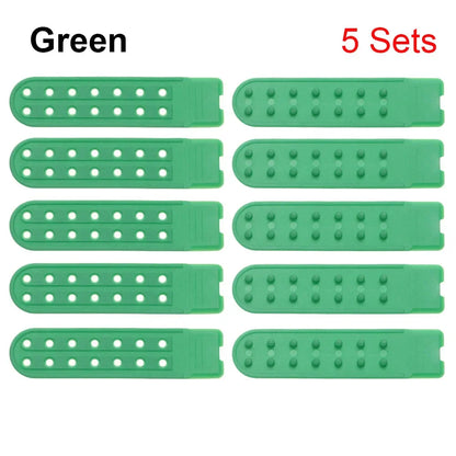 5 Sets Snapback Strap Replacement - 7 Hole Colorful Hat Repair Buckle Clips for Baseball Cap Accessories