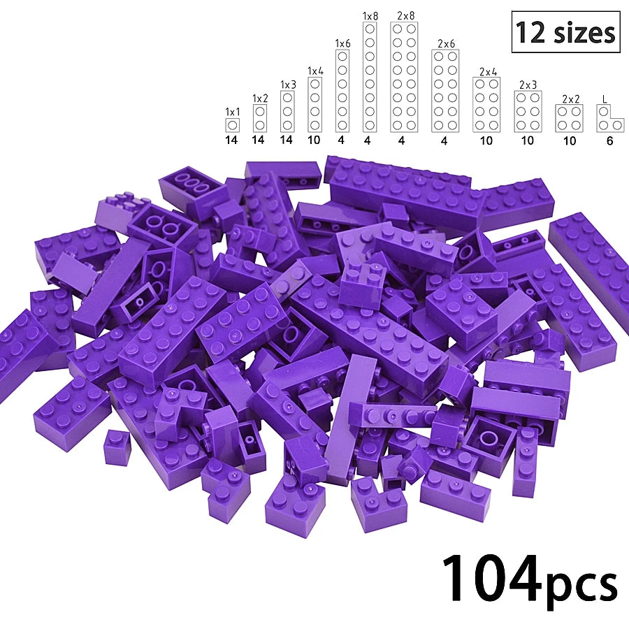 DIY Building Block Wall Figures Bricks - 1x2, 1x3 & 1x4 Small Construction Bricks for Creative Building & Educational Play
