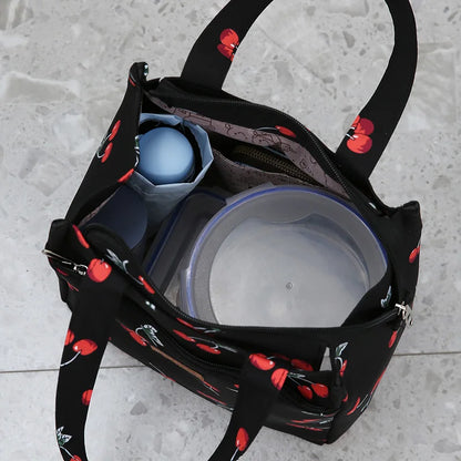 Fashionable Thickened Cotton Handbag — Large Capacity Tote, Mommy Bag, Lunch Box Storage Pouch, Commuter Handheld Bag