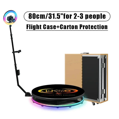 CHACKTOK 360° Spin Photo Booth Machine – Automatic Party Camera Booth with App Control & Custom Logo Software