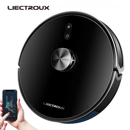 Liectroux LILIN X6 Robot Vacuum Cleaner – 6500Pa Suction Laser Mapping Smart Robot Mop with App Control, Wet & Dry Cleaning, Multi-Floor & Zone Cleaning, Virtual No-Go Areas