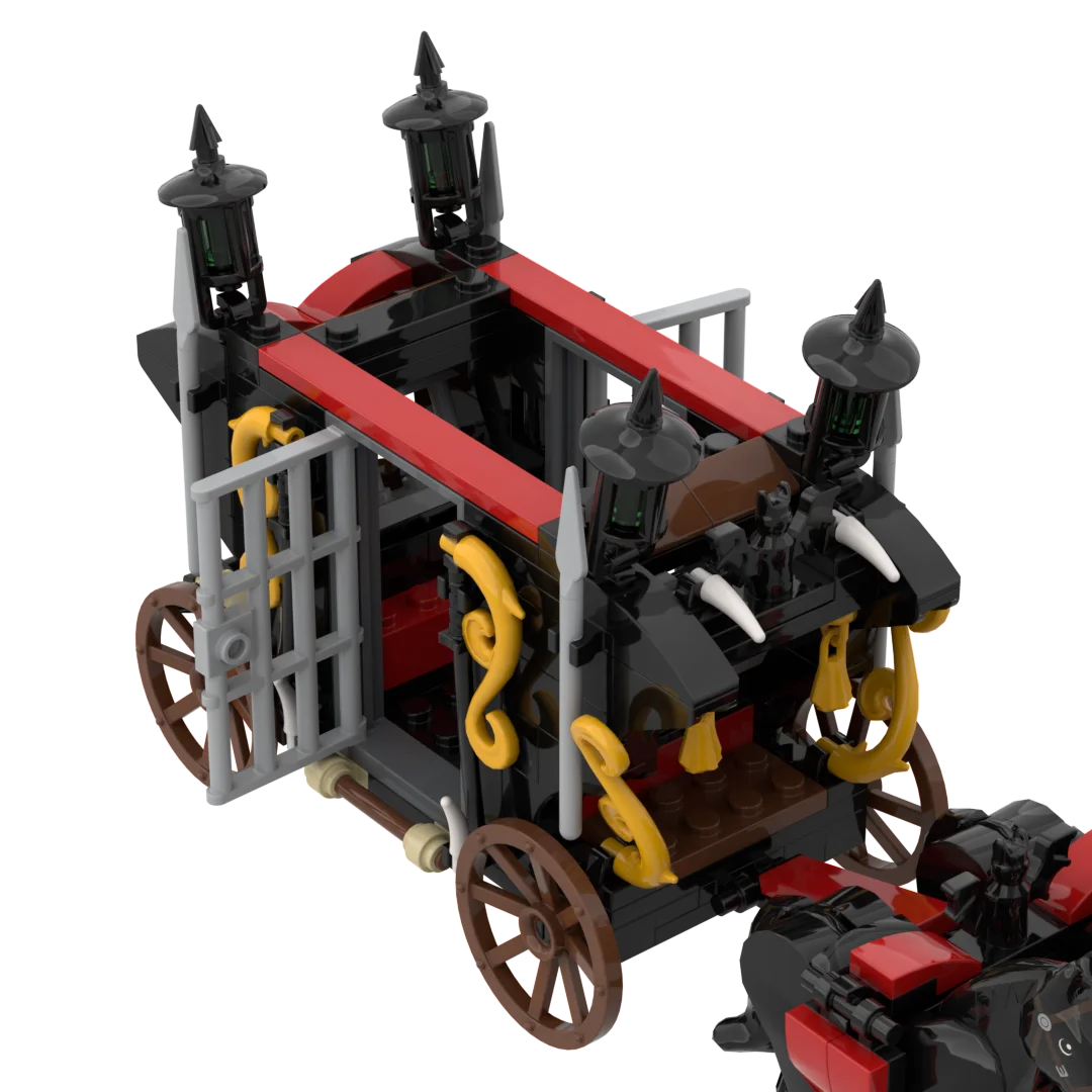 DIY Medieval Carriage Building Kit – Vampire Wagon MOC Brick Toy for Boys Birthday Gift