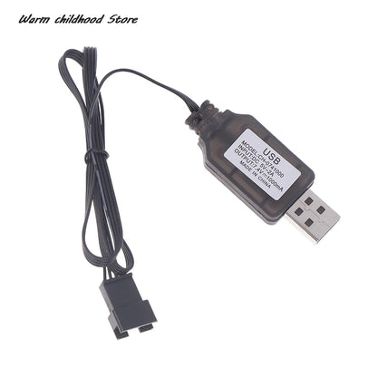 7.4V SM-4P USB Battery Charger - Compatible with DE36W, DE65, HM202, EC08, EC16 M416 RC Car and Gel Ball Blaster Batteries
