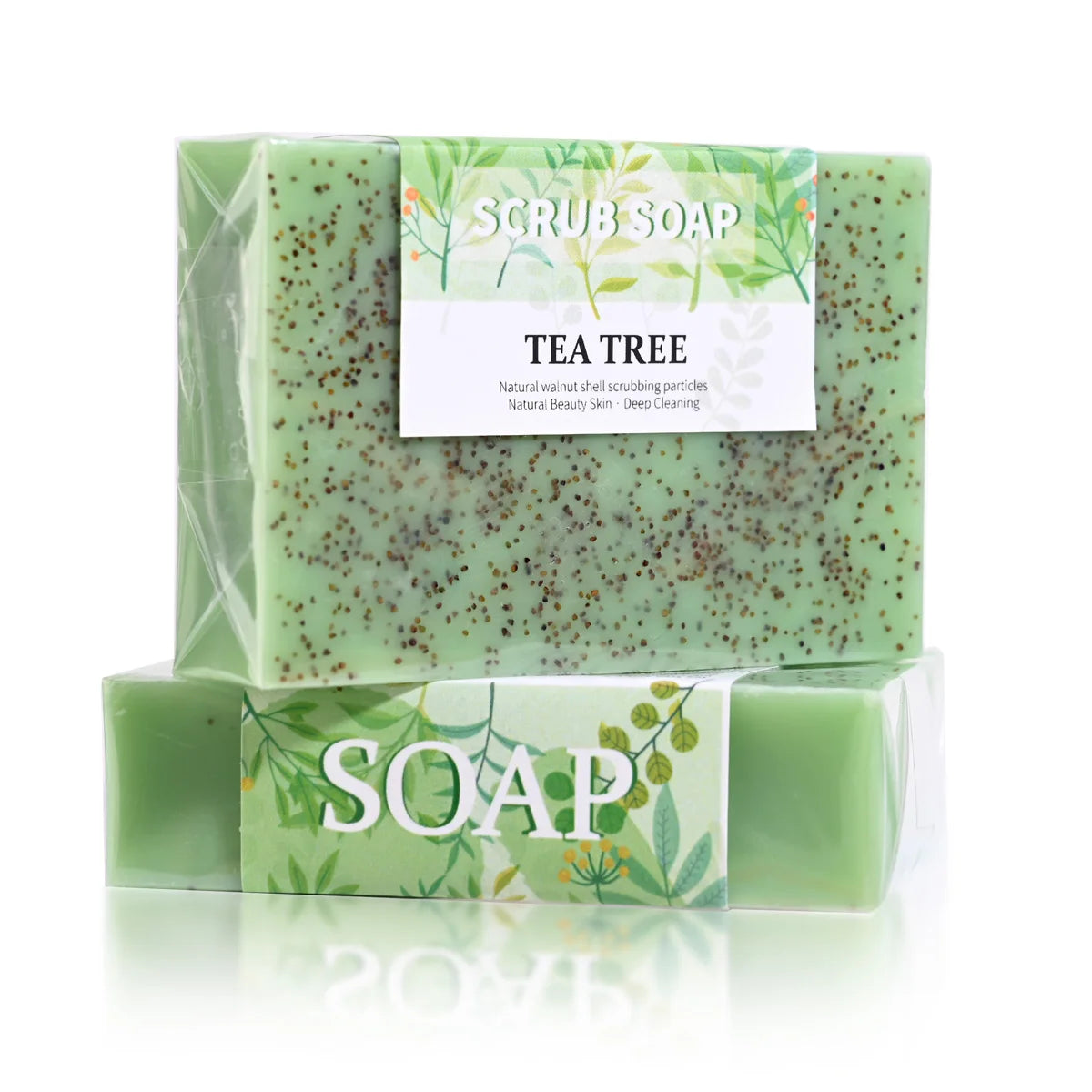 M+100G Tea Tree Oil Bubble Soap - Natural Exfoliating Anti-Acne Whitening Handmade Cleansing Cream