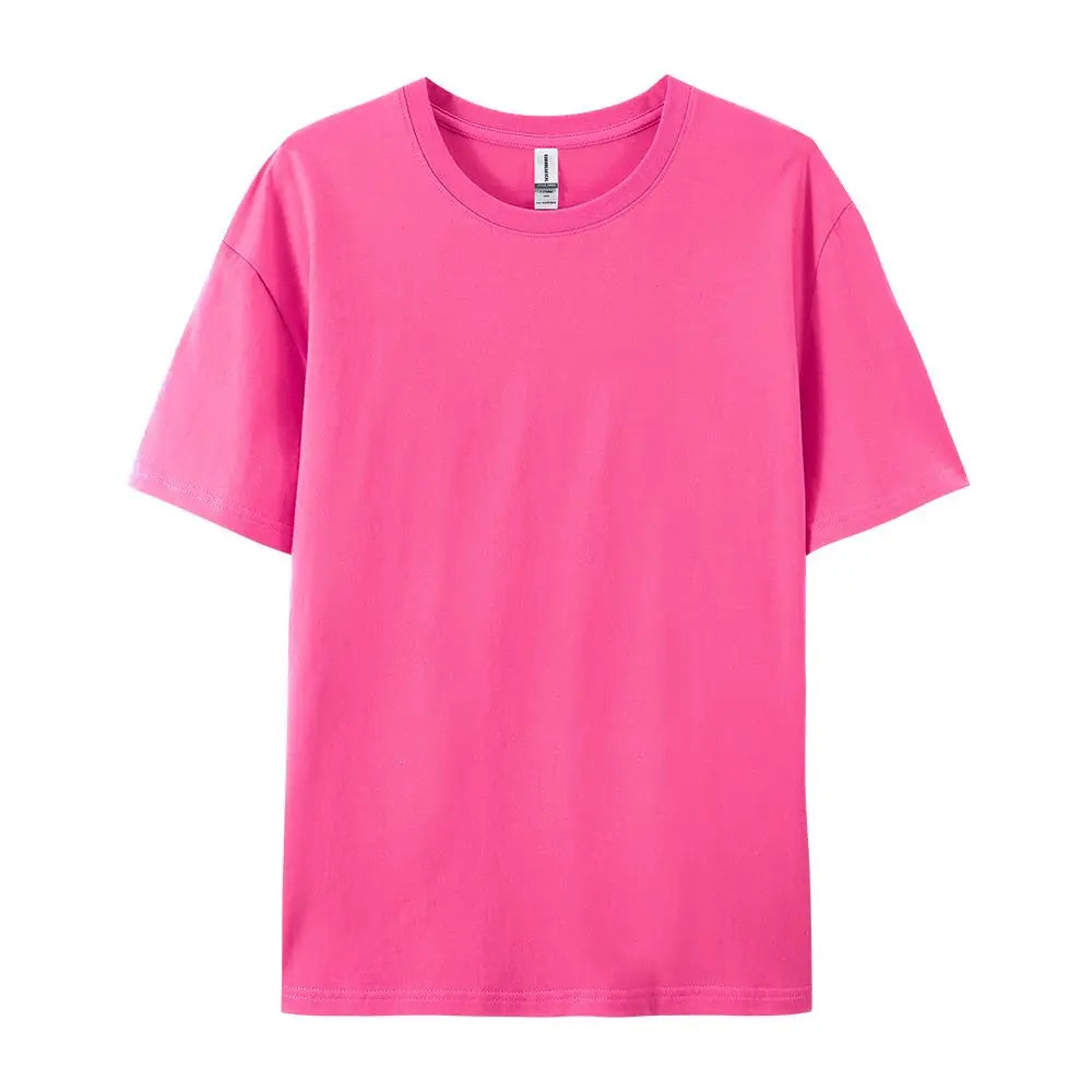 100% Cotton Solid Color T-Shirt – Unisex Short Sleeve Casual Breathable Summer Tee for Men & Women Fashion Wear