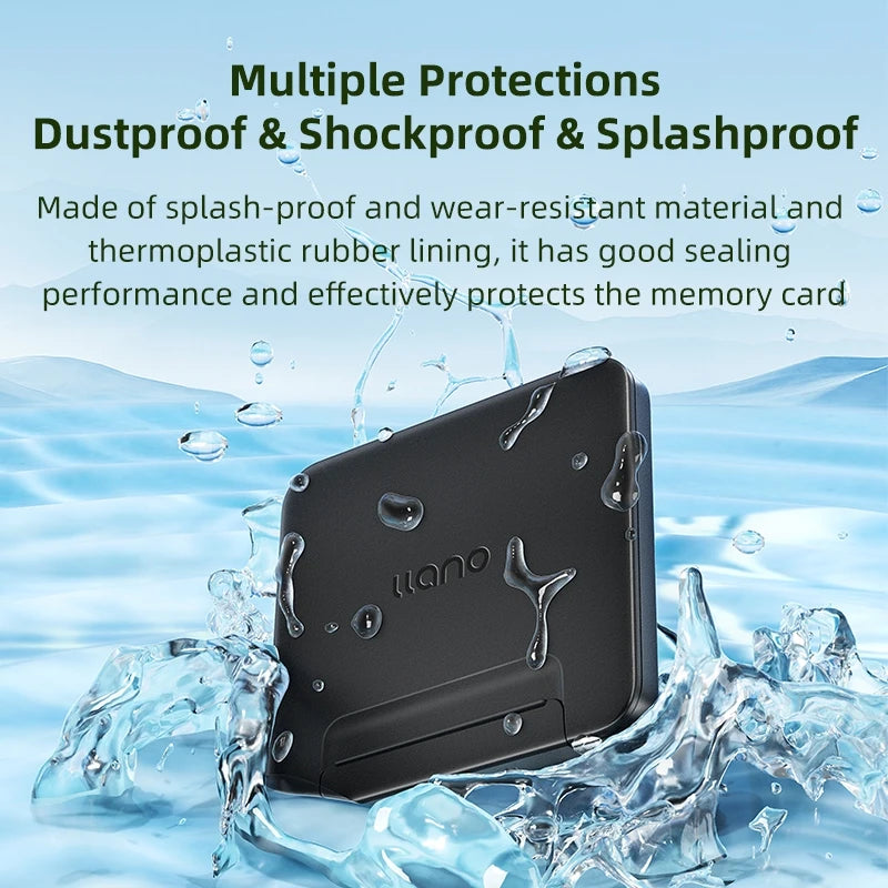 Llano Memory Card Case – Water-Resistant & Anti-Shock Holder for SD, Micro SD & TF Card Storage Organizer