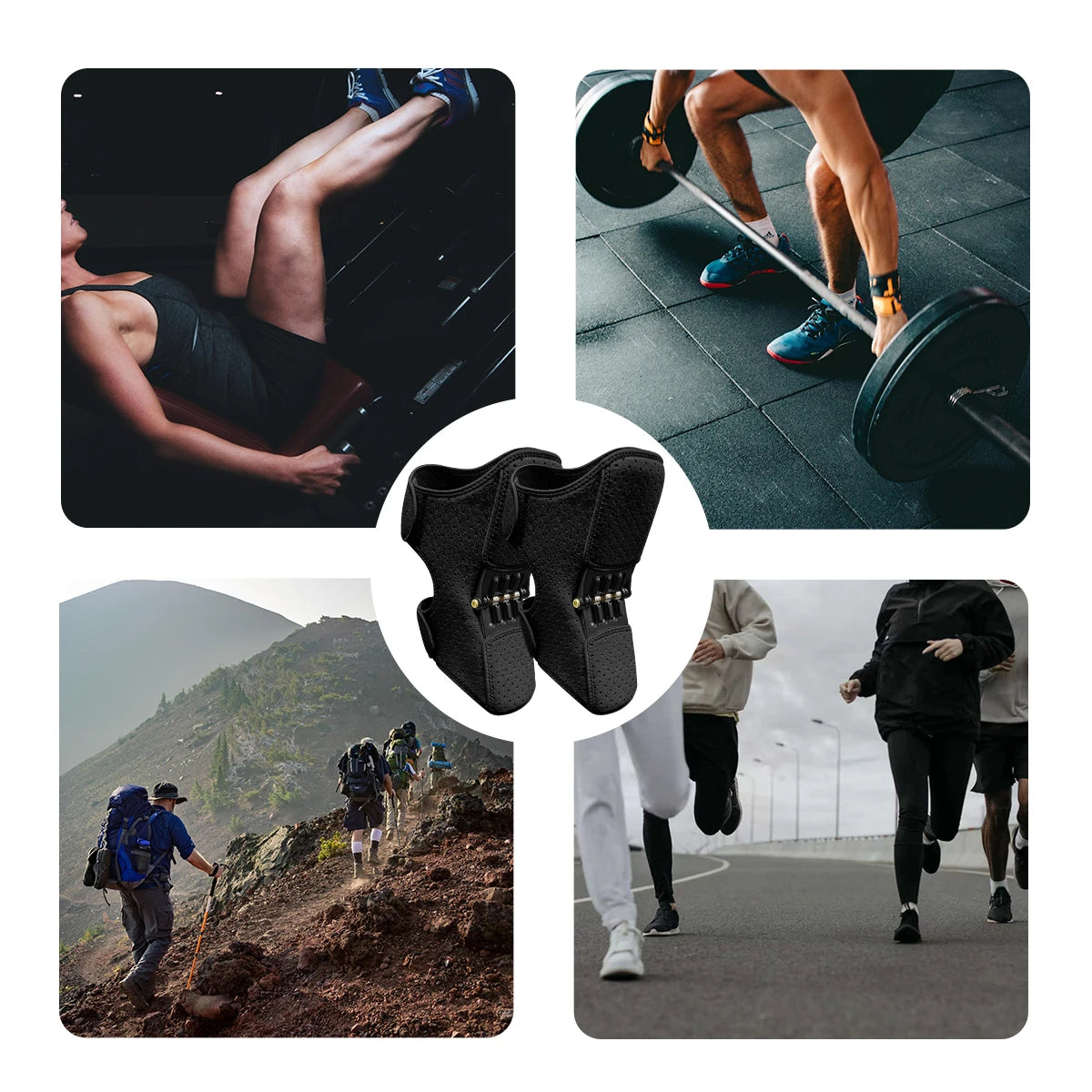 VBOSi Adjustable Knee Brace – Triple-Spring Rebound Stabilizer for Men & Women, Sports Training and Squat Support