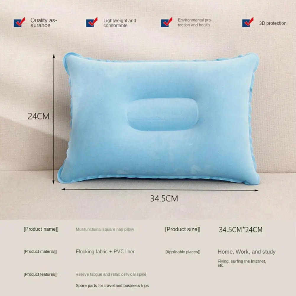 Outdoor Portable Travel Sleep Pillow – Inflatable Camping, Picnic, Beach Pillow for Tent, Comfortable Folding Equipment (G6X8)