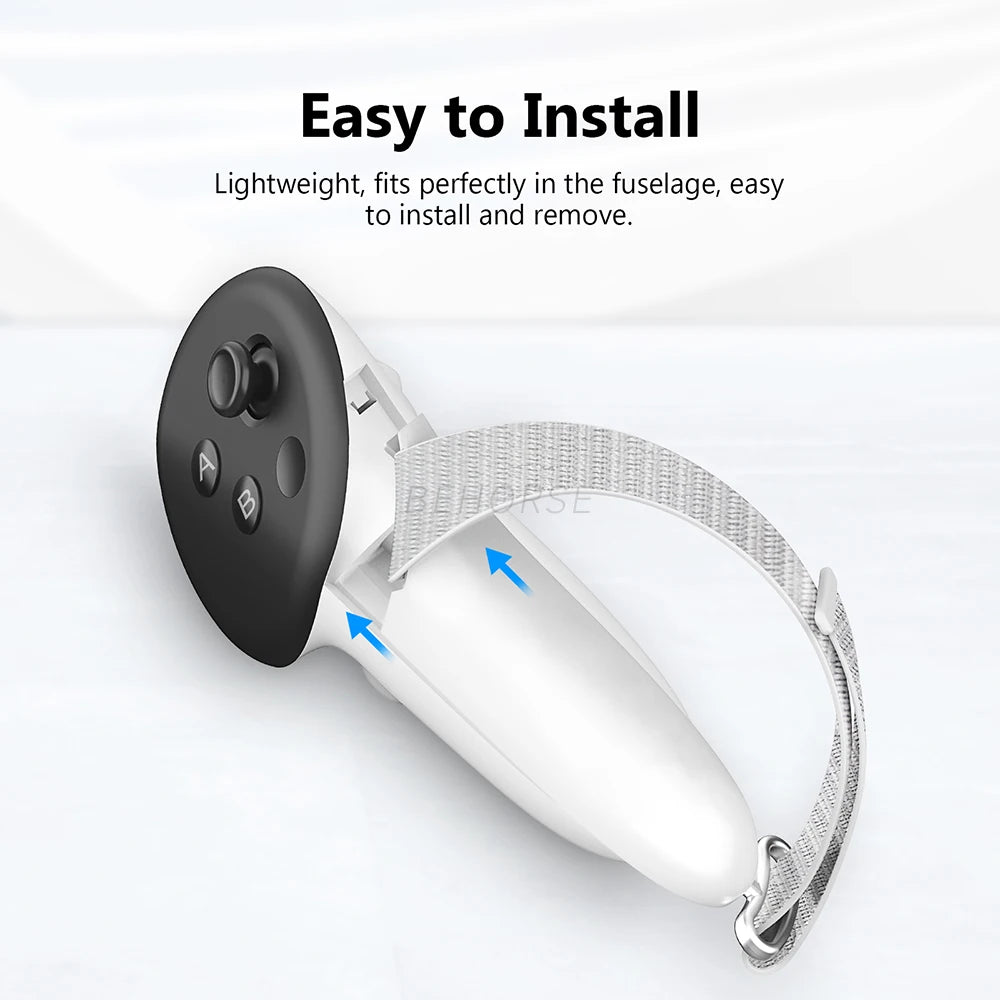 Handle Strap for Quest 3 VR: Anti-Slip Anti-Fall Handle Control Sleeve Protective Cover - Adjustable Strap for Quest 3 Accessories