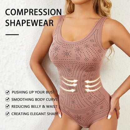 Flarixa Plus Size Shapewear Bodysuit – Open Crotch Seamless Slimming Underwear Postpartum Body Shaper 5XL