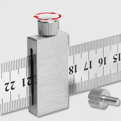 Swenson Metal Carpenter Square: Precision Woodworking Tools with Steel Ruler, Limit Block, and Marking Gauge for Accurate Positioning
