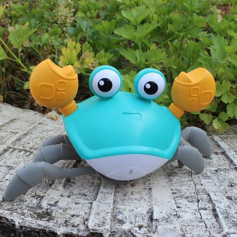 Kids Induction Crab & Octopus Crawling Toy – Electronic Musical Pets, Toddler Moving Toy that Avoids Obstacles, Party Gift