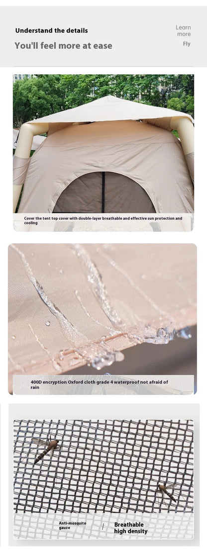 Lohascamping Large Camping Air Tent – Inflatable One-Touch Dome Shelter for 4-5 People, Family Hiking & Outdoor Use