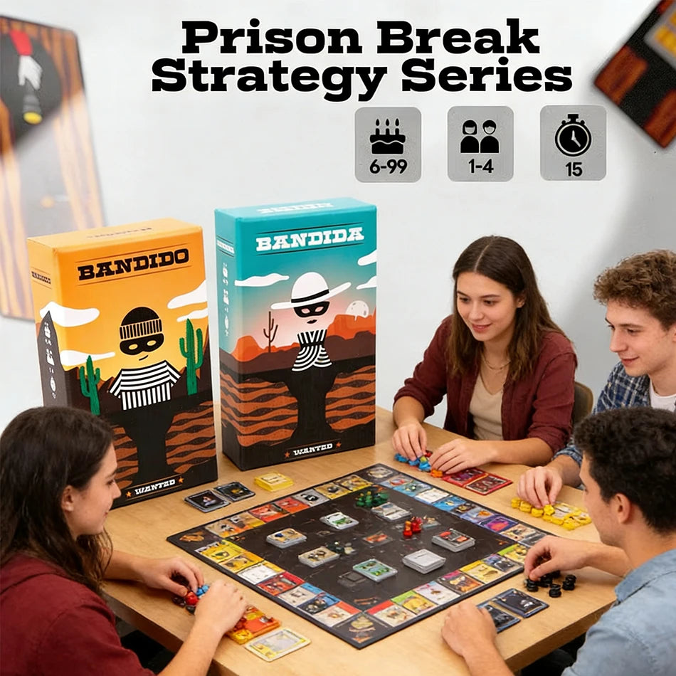 Hot Bandido / Bandida Family Strategy Card Game – 1–4 Players Party Game, Bilingual & English Edition, Fun Christmas & Game Night Card Game