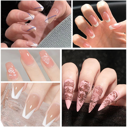 Clear Jelly Nail Stamper Set - Silicone Nail Art Stamp Tool with Scraper for Manicure Designs