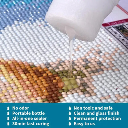120ML Diamond Painting Sealer – Adhesive & Puzzle Art Glue for Permanent Hold & Shine Effect