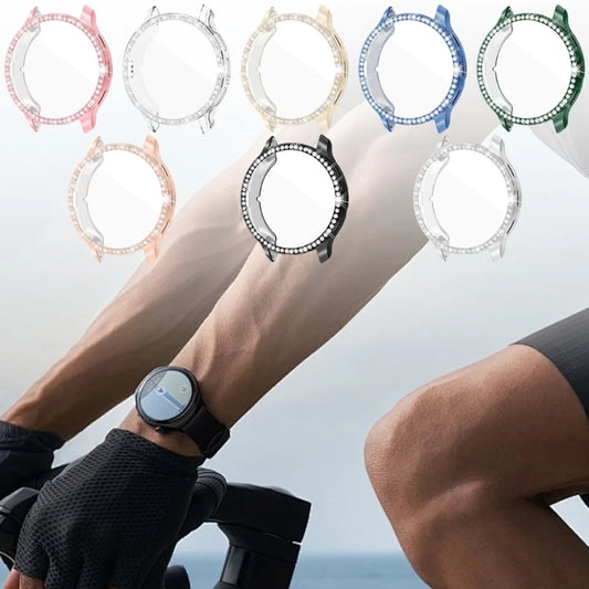 Soft TPU Watch Cover with Imitation Diamond – Electroplated Protective Sleeve Case for Garmin Venu 3/3S