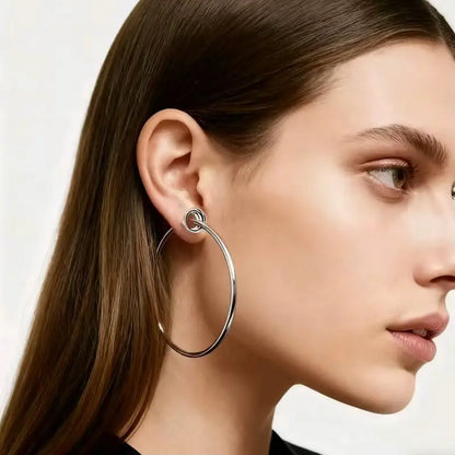 2-Piece Stainless Steel Ear Tunnels - Silver Screw-Fit Ear Plugs and Gauges, 6mm–20mm Body Piercing Jewelry