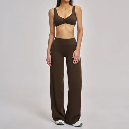 Women’s 2/3PCS Yoga Set – Long Sleeve Sports Bra & High Waist Leggings Gym Workout Tracksuit Fitness Athletic Wear Outfit