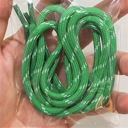4PCS Vintage DE Leather Shoelaces Set – Round & Flat DIY Sports Casual Shoe Laces Combination