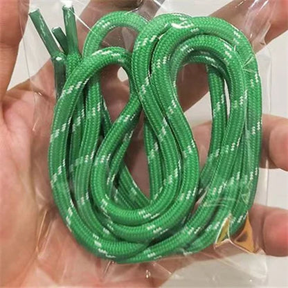 4PCS Vintage DE Leather Shoelaces Set – Round & Flat DIY Sports Casual Shoe Laces Combination