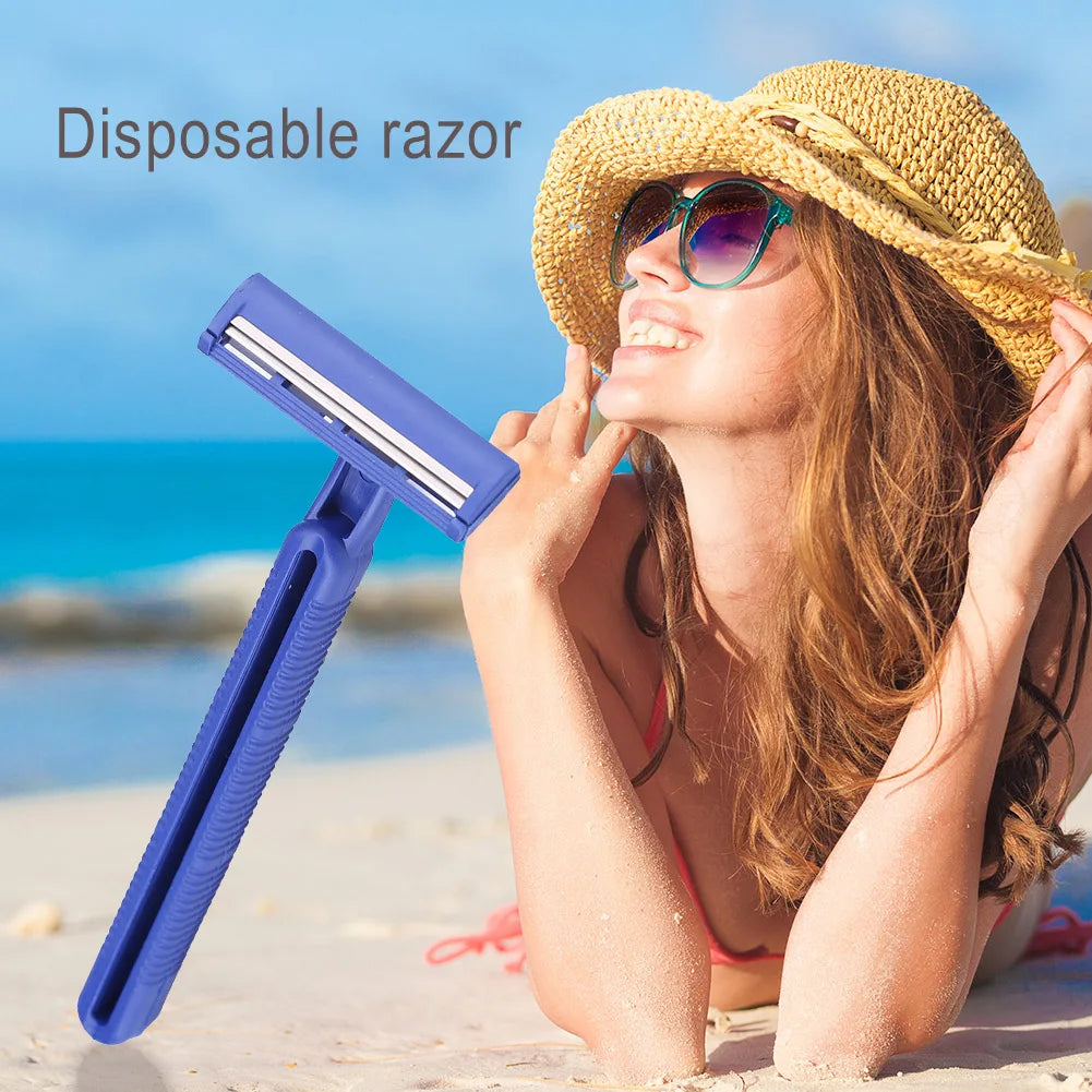 Disposable Whisker Shaver Set – 300+10PCS Stainless Steel 2-Layer Blade Razors for Men & Women