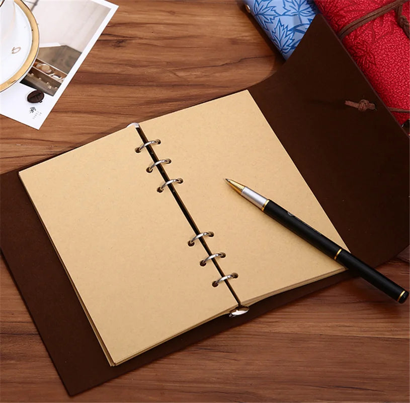 45 Sheets A5 A6 A7 Loose Leaf Notebook Refill – Spiral Binder Pages, Lined, Blank & Grid Craft Paper Stationery