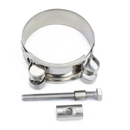 304 Stainless Steel Hose Clamp – Heavy Duty Adjustable Clip for Air, Water, Fuel Pipes & Motorcycle Exhaust Muffler Repair Tool