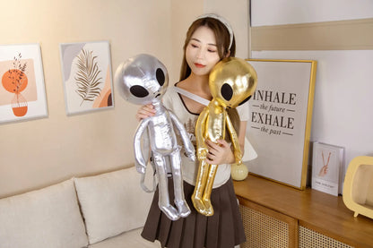 60cm Fashion Alien Plush Backpack – Soft PU ET Stuffed Doll Toy, Creative Gift for Kids & Children